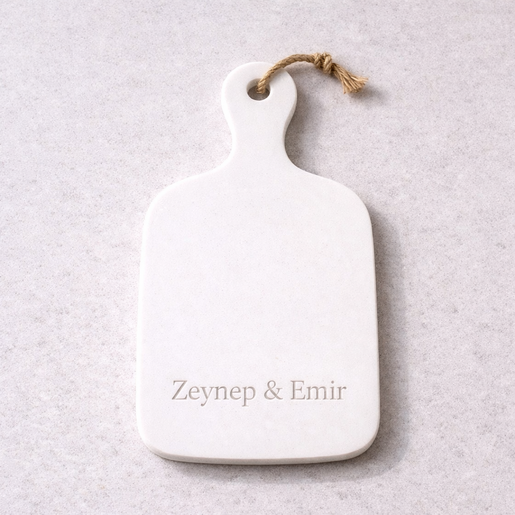 Kişiye Özel Corian Kesme Tahtası Oval Kulp